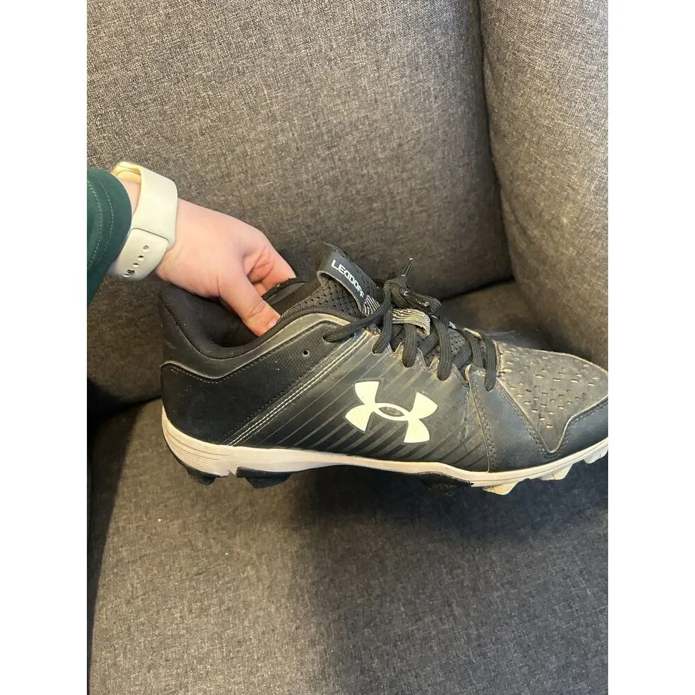 Under Armour Leadoff Low RM Baseball Cleats Men's 10 Black & White Molded Sports